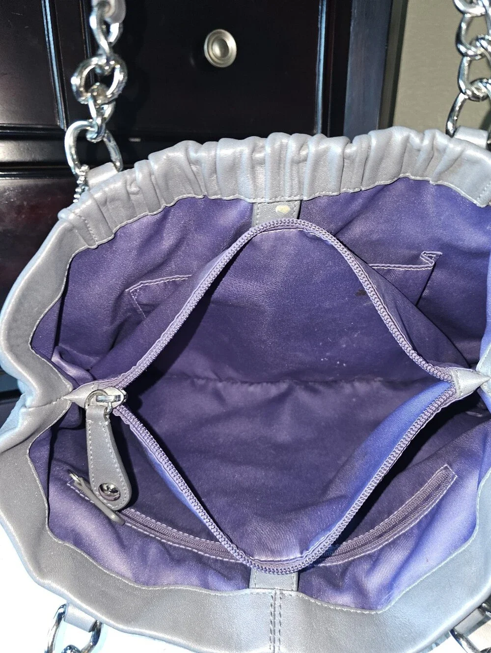 Coach Ashley Gathered Leather Carryall Tote